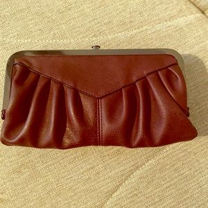 Burgundy large clutch